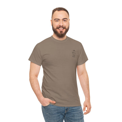 "Abide" Left Logo Capybara Dude Heavy Tee