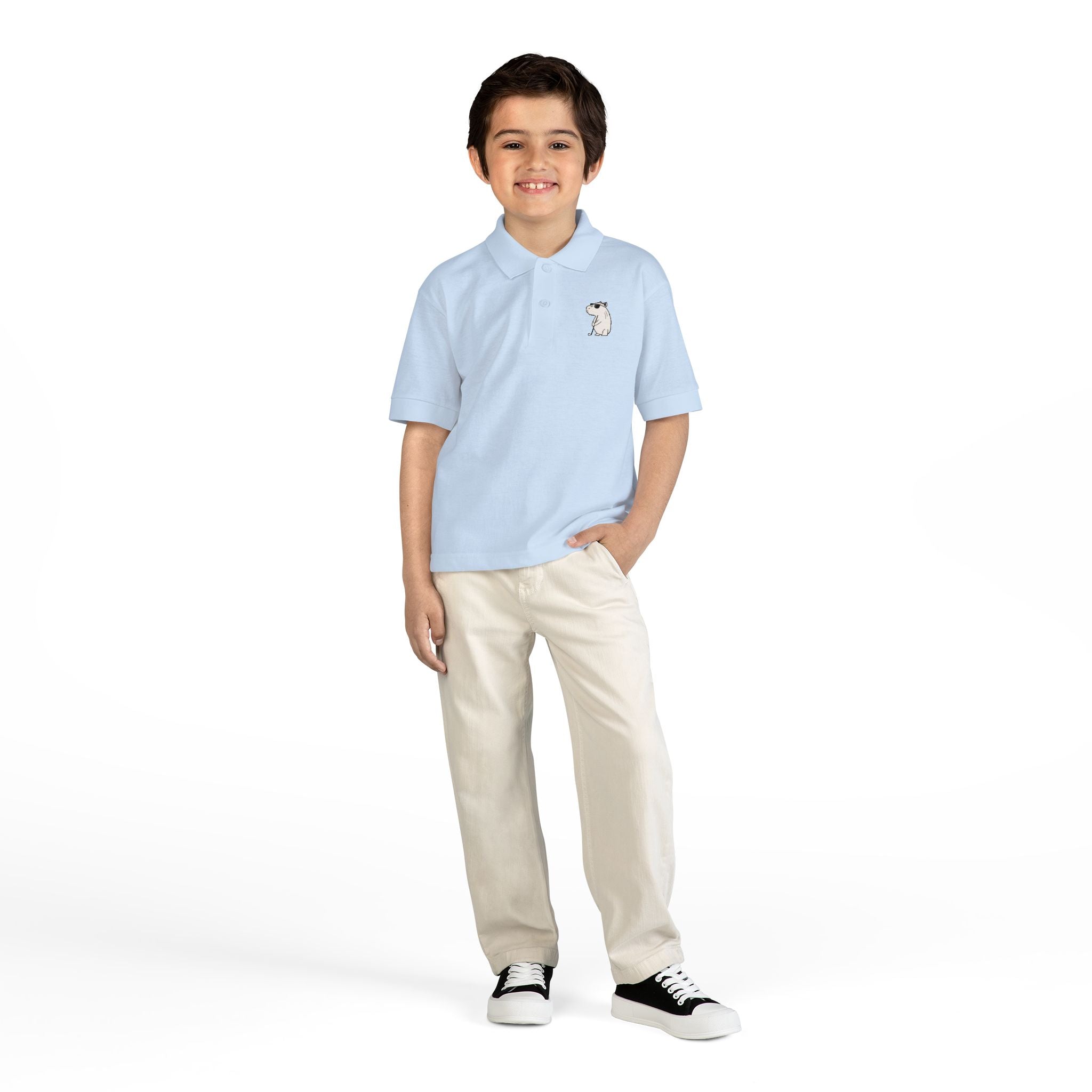 Capybara Chill Kids Golf Polo Shirt