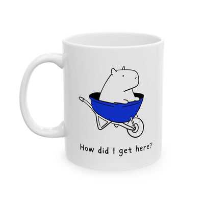 How Did I Get Here? Funny Capybara Coffee Mug