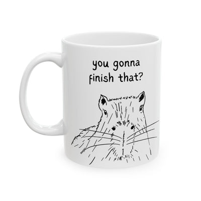 You Gonna Finish That? Funny Capybara Coffee Mug