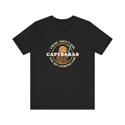Star Wars Parody Shirt – These Aren’t the Capybaras You’re Looking For – Obi-Wan Capybara – Funny Nerd Gift - Unisex Adult Tee