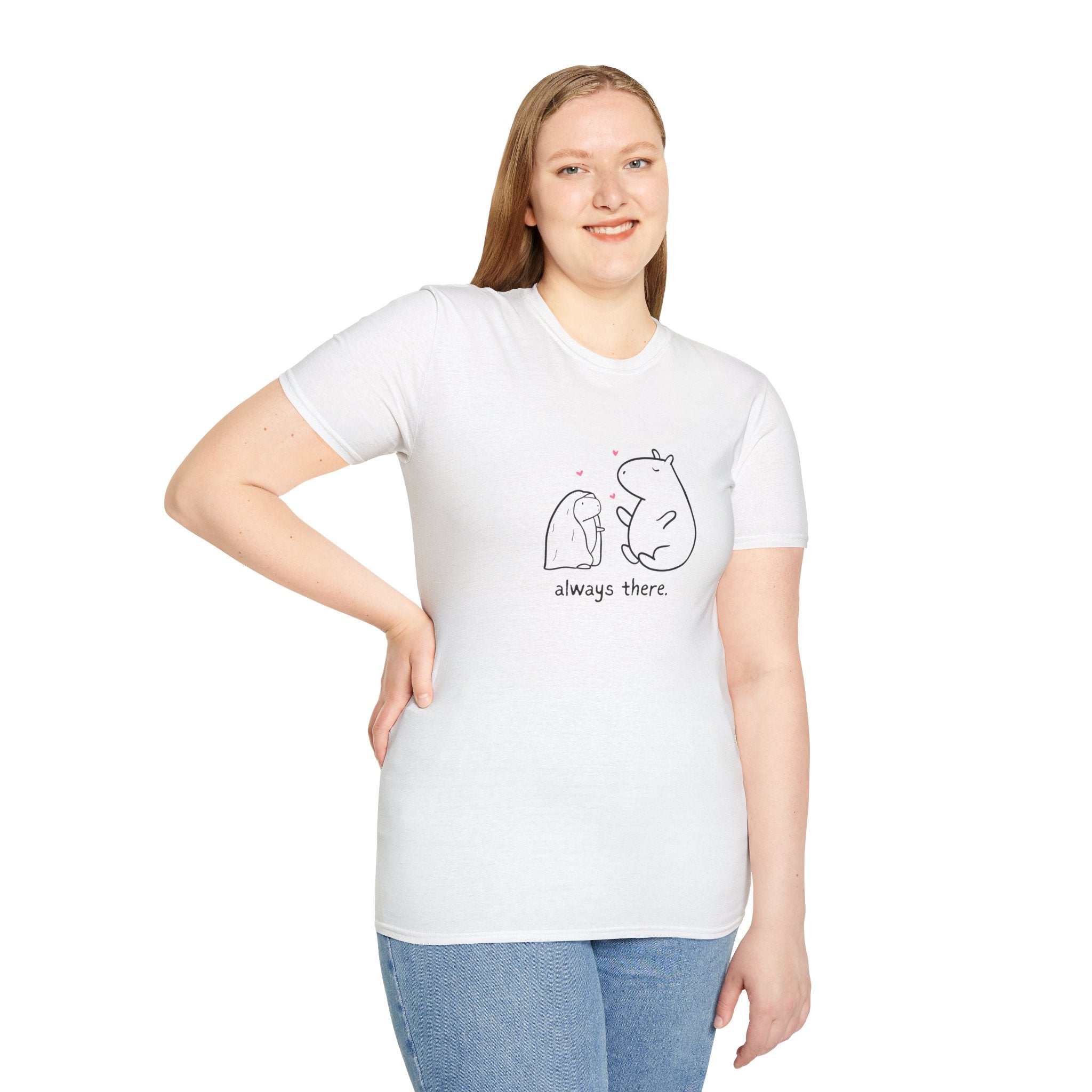 "Always There" Mom Softstyle Adult Tee – Capybara