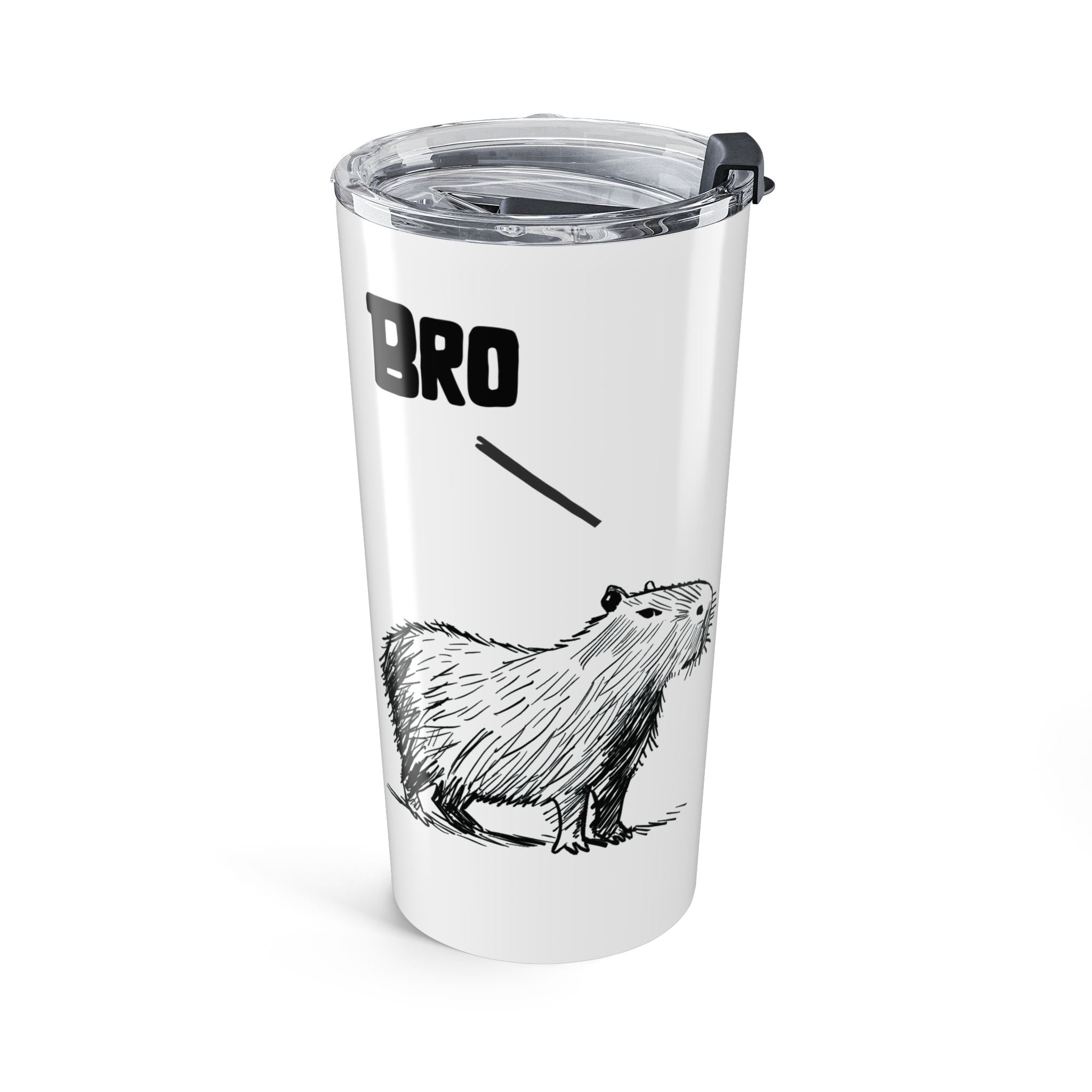 Personalized Capybara Tumbler “Bro” – Funny Insulated Travel Mug with Name