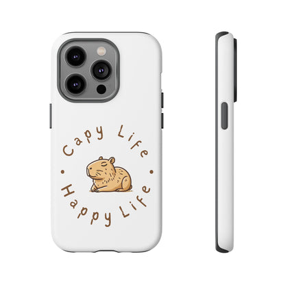 Capy Life Happy Life Signature Logo Phone Case