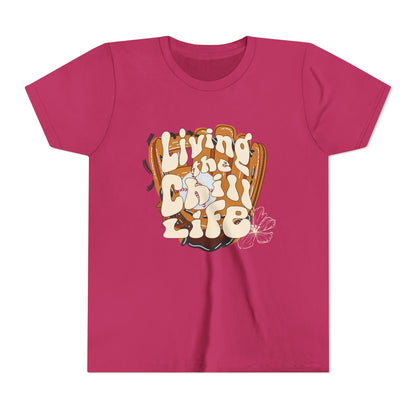 Living the Chill Life Baseball/Softball Glove - Unisex Youth Tee