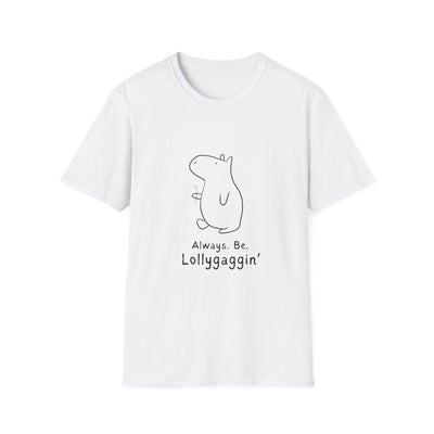 Funny Minimalist Tee - Always. Be. Lollygagin’. Capybara Shirt