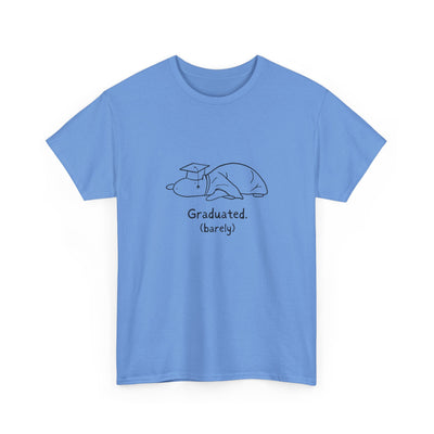 Funny Graduation Shirt – “Graduated (Barely)” Capybara Heavy Tee