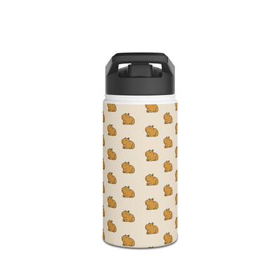 Personalized Capybara Kids Water Bottle – Capybara Calm Straw Bottle