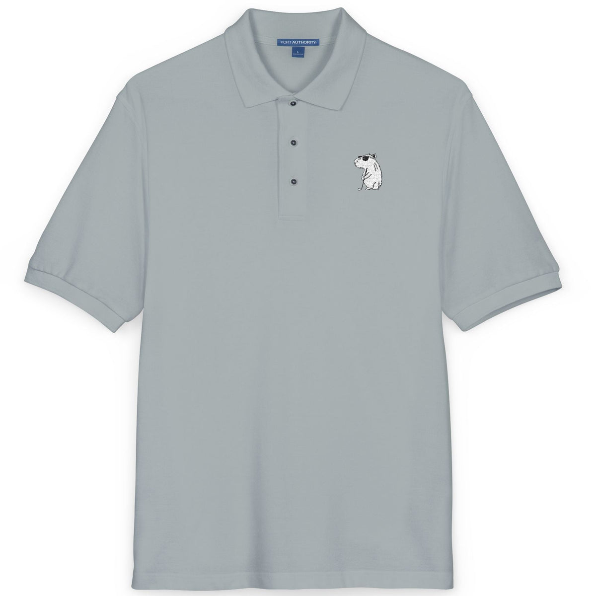 Capybara Chill Funny Embroidered Golf Polo