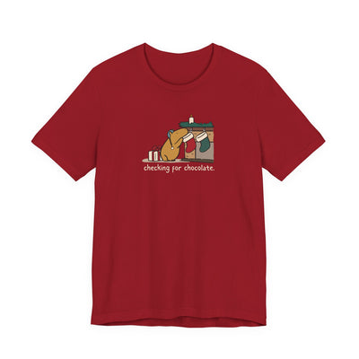 Checking for Chocolate Funny Christmas Capybara Softstyle Tee