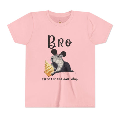 Bro Theme Park Here for the Dole Whip Tee -  Capybara Youth Unisex Jersey Short Sleeve Shirt