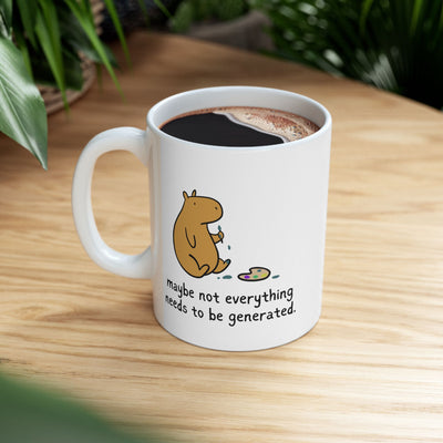Maybe Not Everything Needs to Be Generated Capybara Mug