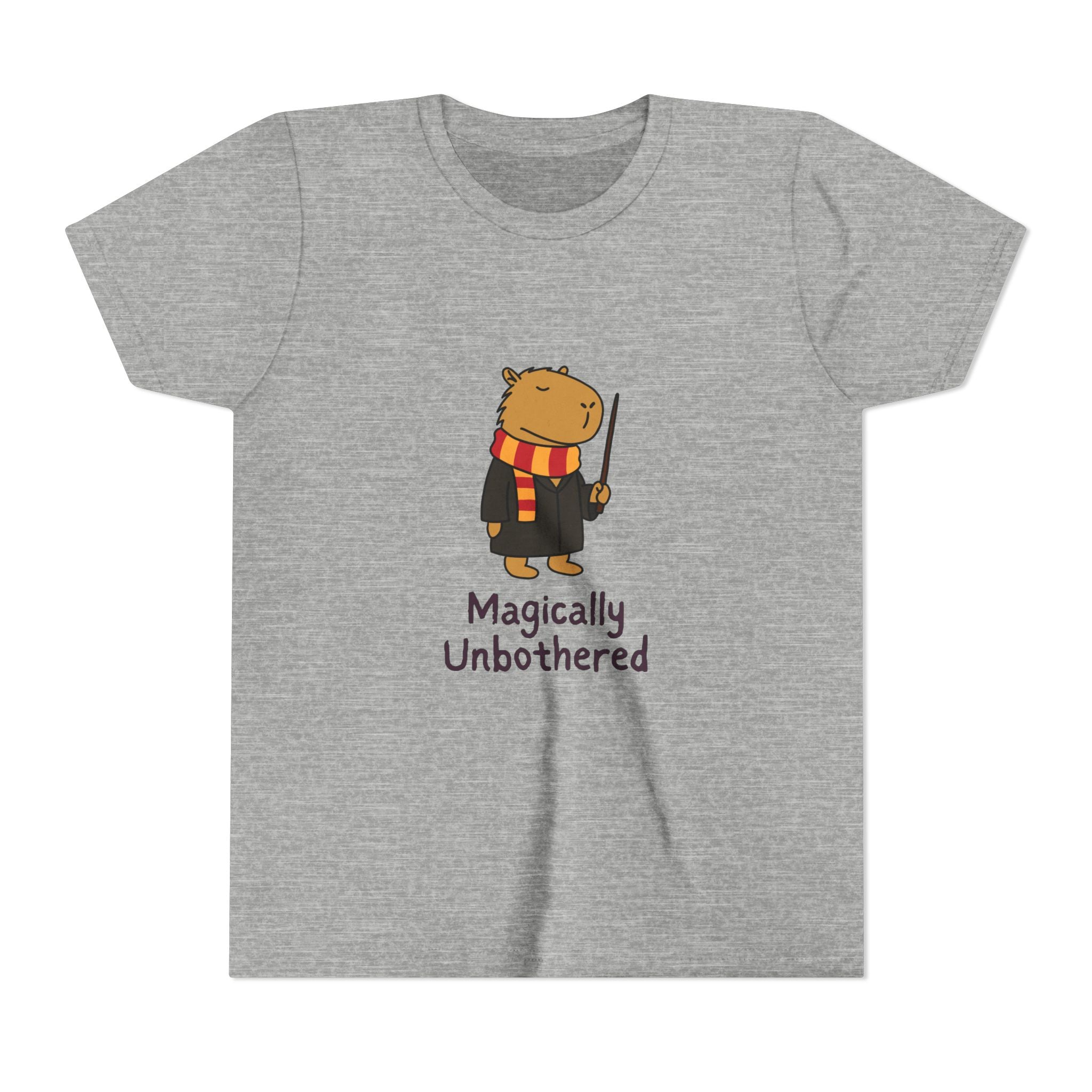 "Magically Unbothered" Chill Wizard Capybara Graphic Youth Tee
