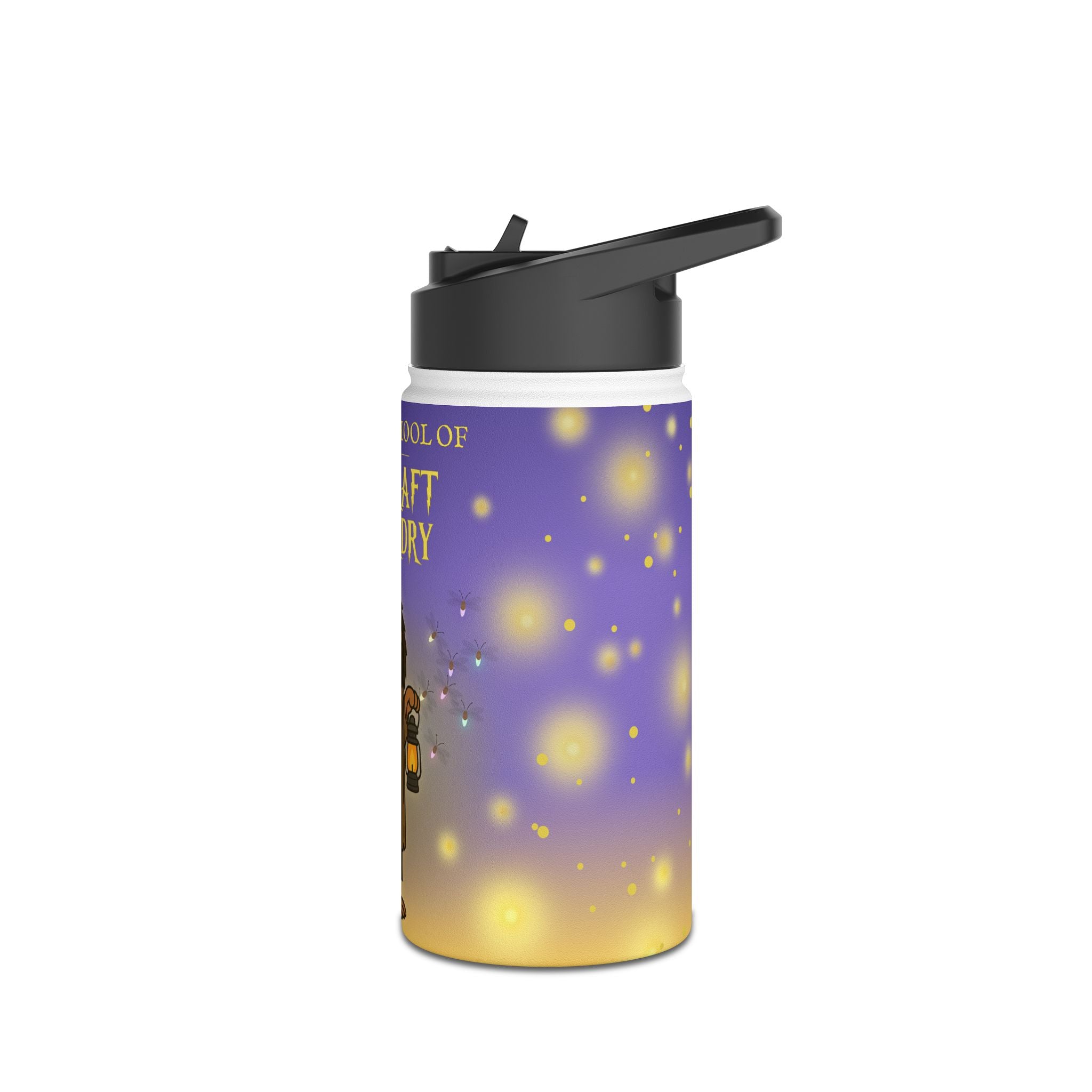 Capybara Magic Lover Kids Lunchbox Water Bottle – Capybara School of Witchcraft and Wizardry – 12oz Stainless Steel Bottle – Back to School Magic Bundle or Birthday Gift - Matching Lunchbox
