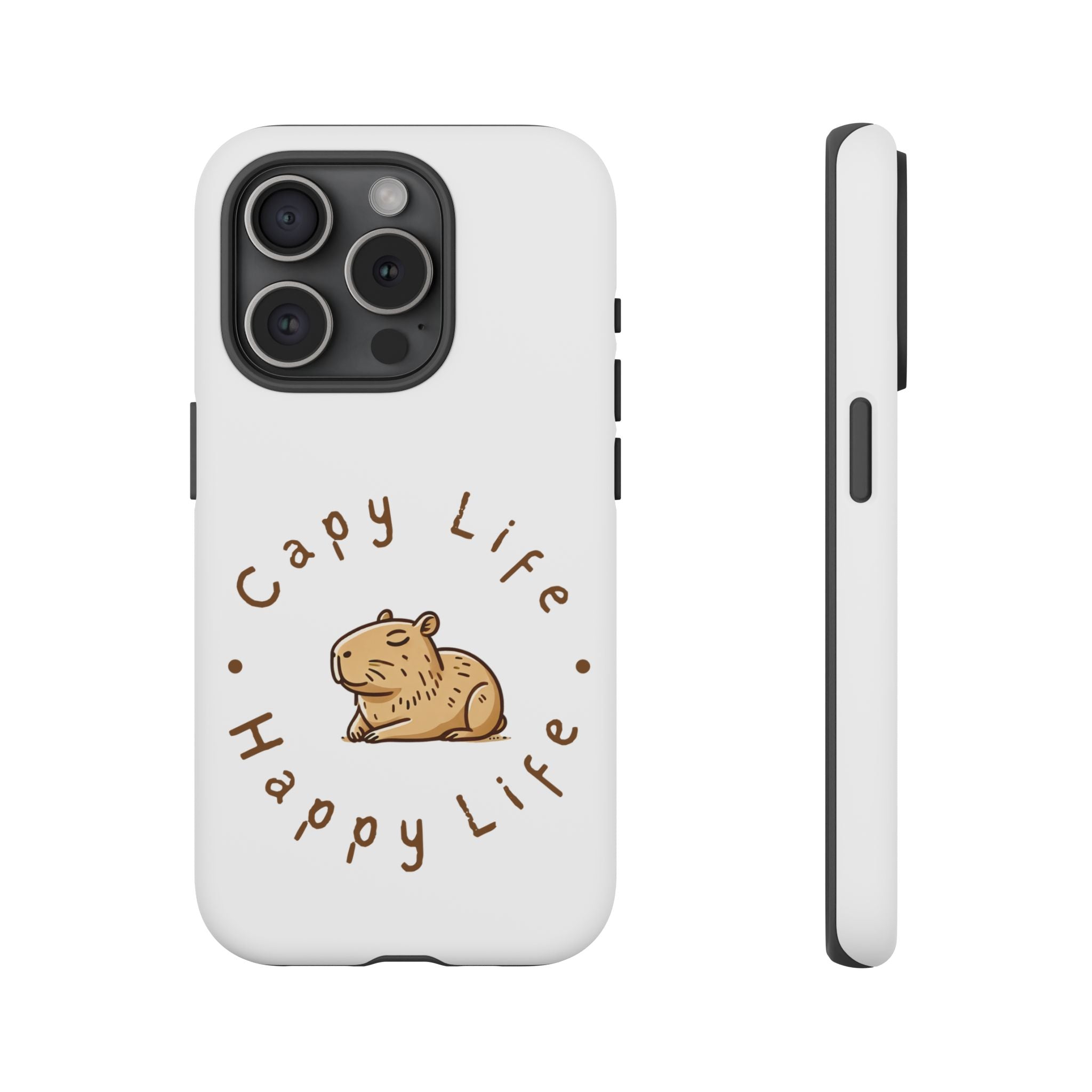 Capy Life Happy Life Signature Logo Phone Case