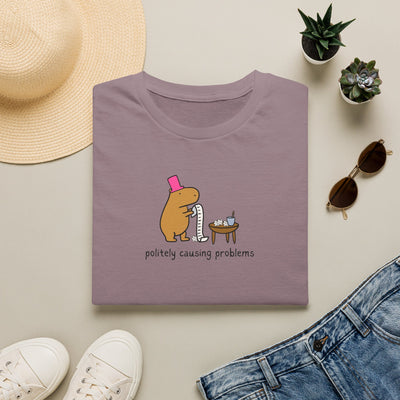 Politely causing problems - Softstyle Adult T-Shirt