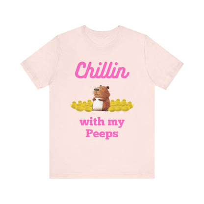 Chillin' with My Peeps Marshmellow - Unisex Jersey Tee (ADULT)