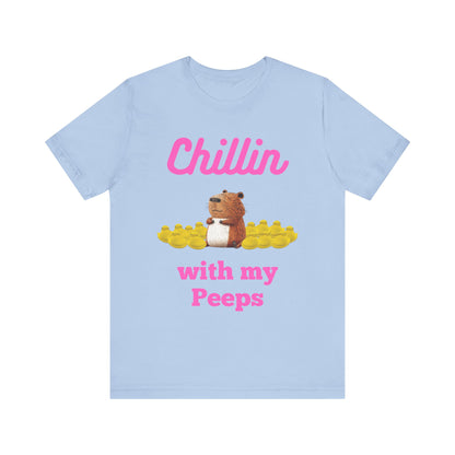 Chillin' with My Peeps Marshmellow - Unisex Jersey Tee (ADULT)