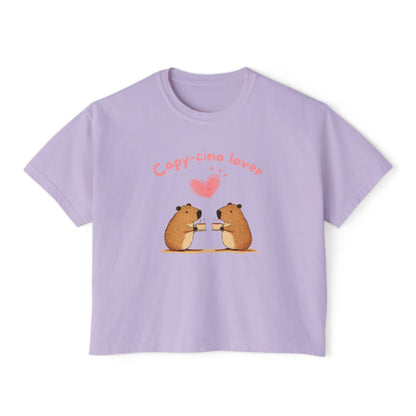 Capybara coffee lover t-shirt design - detail view