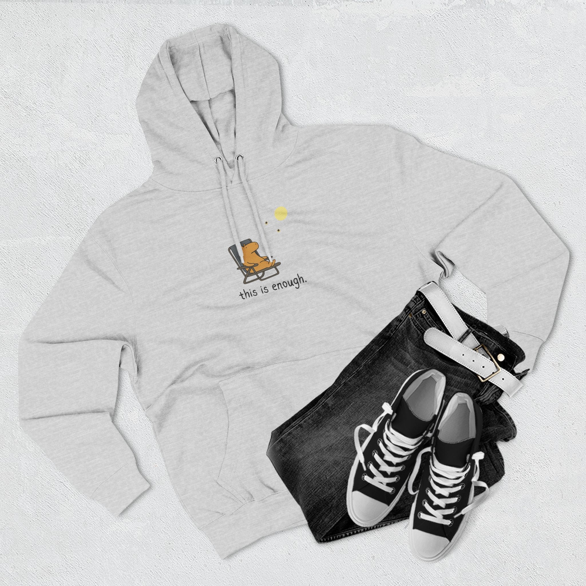Moonlight This is Enough - Capybara Fleece Hoodie