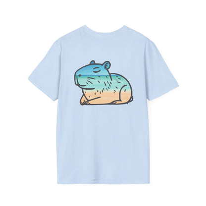 Ocean Chill Capybara Unisex Softstyle T-Shirt - Relaxed Fit Graphic Tee