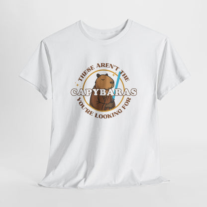 Star Wars Parody Shirt – These Aren’t the Capybaras You’re Looking For – Obi-Wan Capybara – Funny Nerd Gift - Unisex Adult Tee