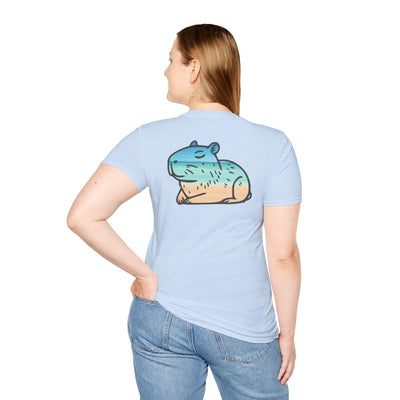 Ocean Chill Capybara Unisex Softstyle T-Shirt - Relaxed Fit Graphic Tee