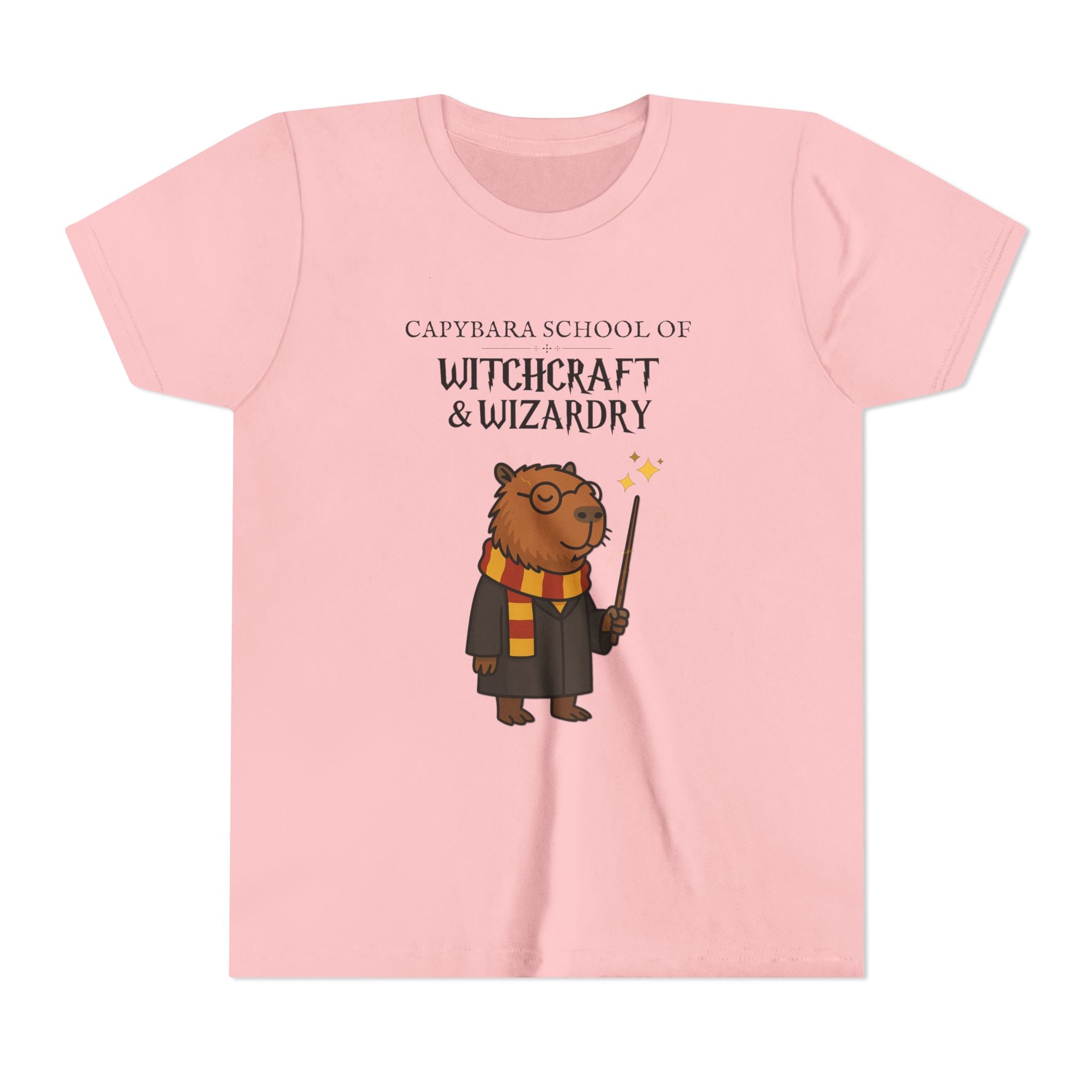Whimsical Youth Tee - Capybara School of Witchcraft & Wizardry, Funny Hairy Potter Parody | Magical Fandom Gift |  Youth Hairy Potter Unisex Tee