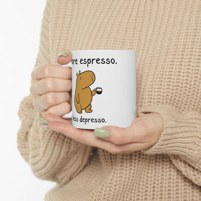 "More Espresso" Capybara Coffee Lover Coffee Mug
