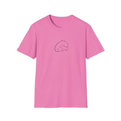 Capybara  Cuddles - Minimalist Softstyle Tee