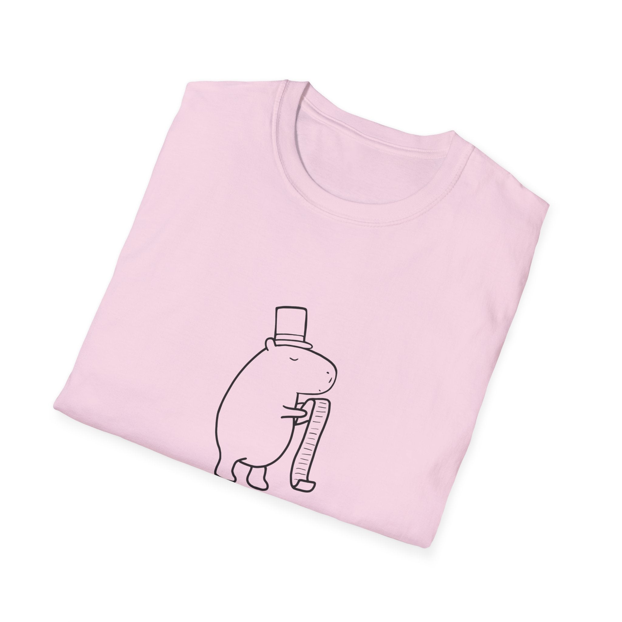 Funny Minimalist Tee - Capybara Causing Problems Politely