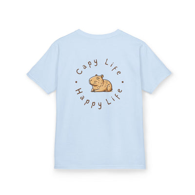 Kids Capybara Life Tee - Happy Life Graphic T-Shirt for Children