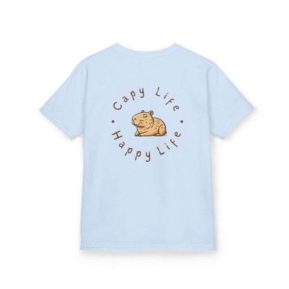 Kids Capybara Life Tee - Happy Life Graphic T-Shirt for Children