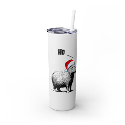 Ho Ho Ho Capybara Christmas Cup for Holiday Vibes - Skinny Tumbler