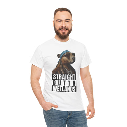 Straight Outta Wetlands, Capybara Unisex Adult Tee