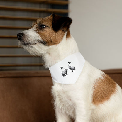 Funny Pet Bandana Collar for Chill Dogs - Bro Bro Capybara Design