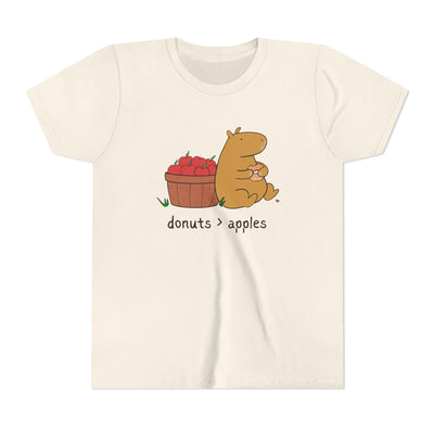 Donuts > Apples Capybara Cider Donut Youth Tee