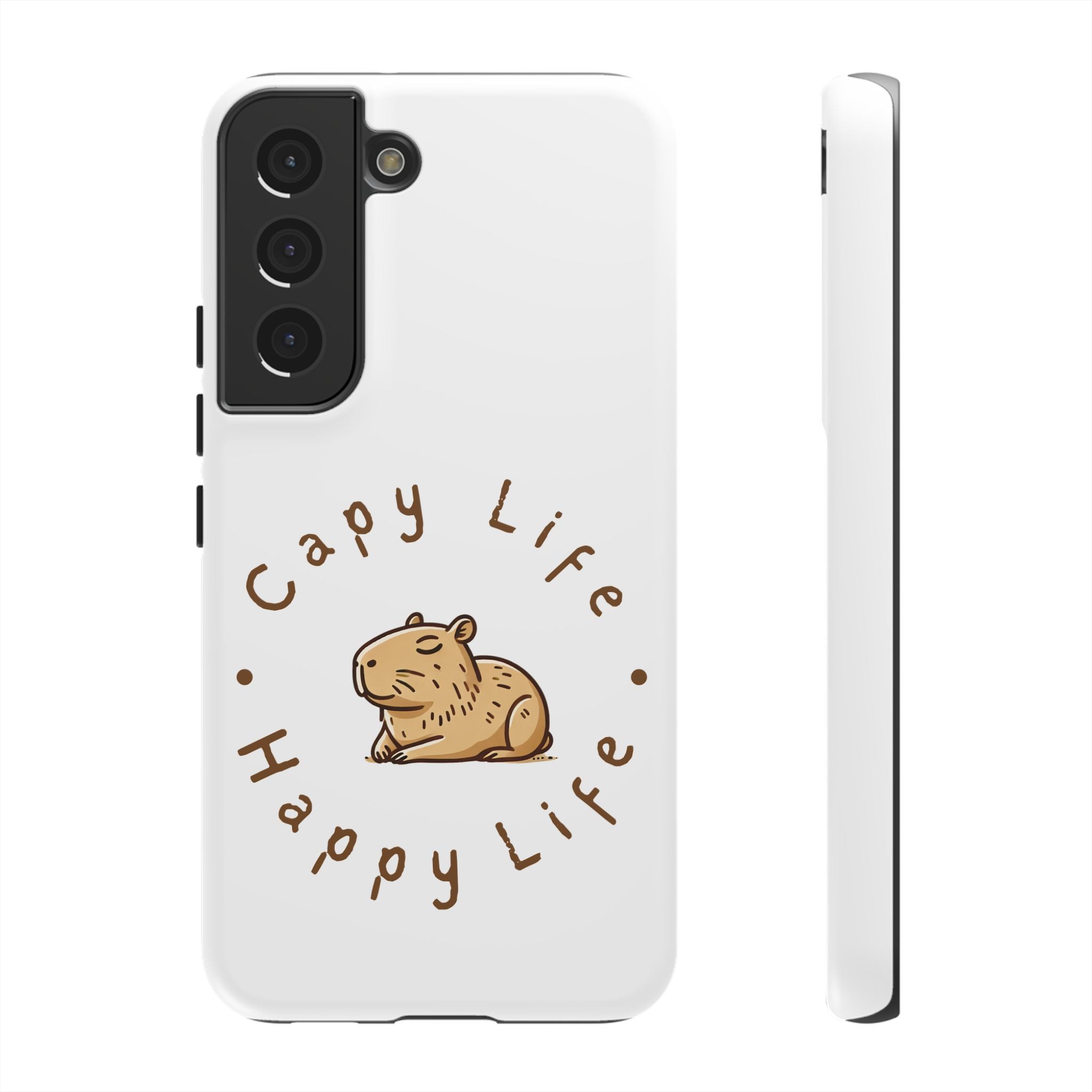 Capy Life Happy Life Signature Logo Phone Case