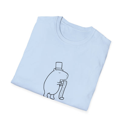 Funny Minimalist Tee - Capybara Causing Problems Politely