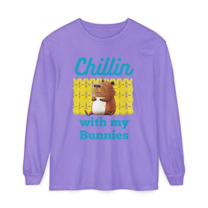 Chillin with my Bunnies - Unisex Long Sleeve T-Shirt (ADULTS)