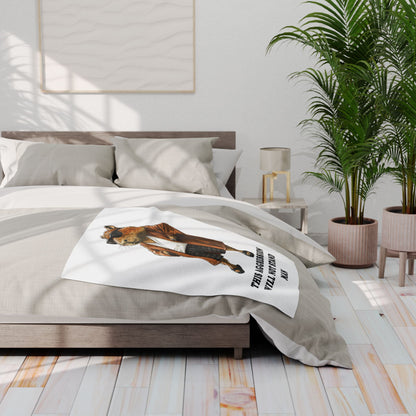Fleece Blanket - Big Lebowski Inspired Capybara - 'This aggression will not stand, man'