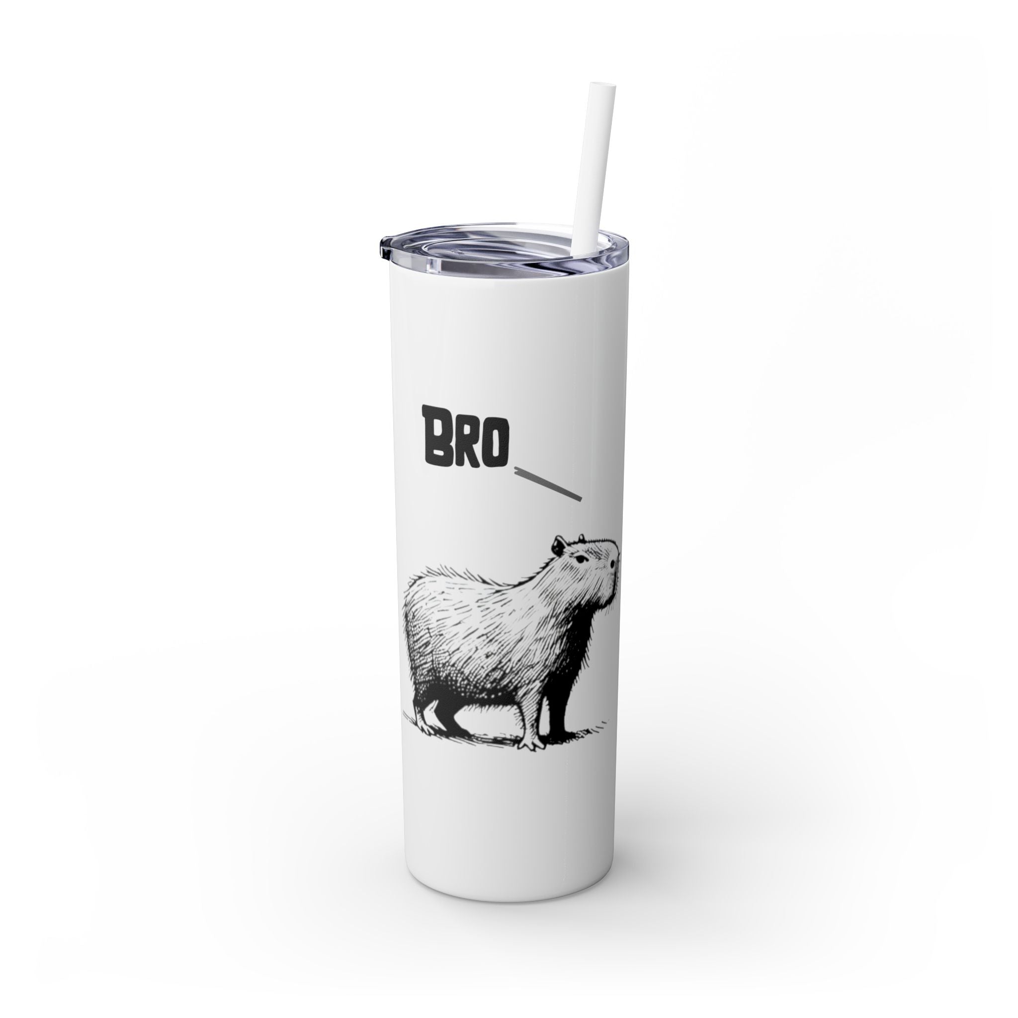 Bro Bro, Best of Friends – Capybara Coffee Skinny Tumbler