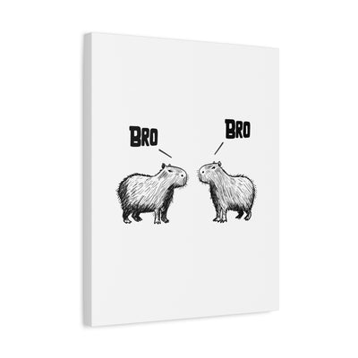 "Bro, Bro" Funny Capybara Canvas Wall Art