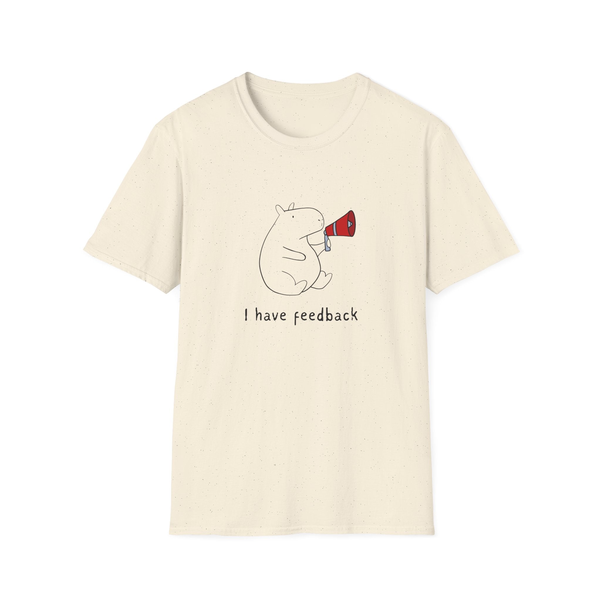 Funny Capybara T-Shirt – “I Have Feedback” Minimalist Graphic Tee