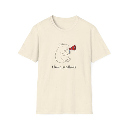 Funny Capybara T-Shirt – “I Have Feedback” Minimalist Graphic Tee