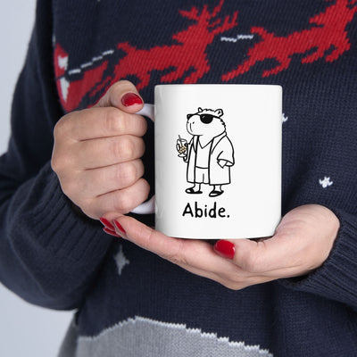 "Abide" Dude Capybara Coffee Mug