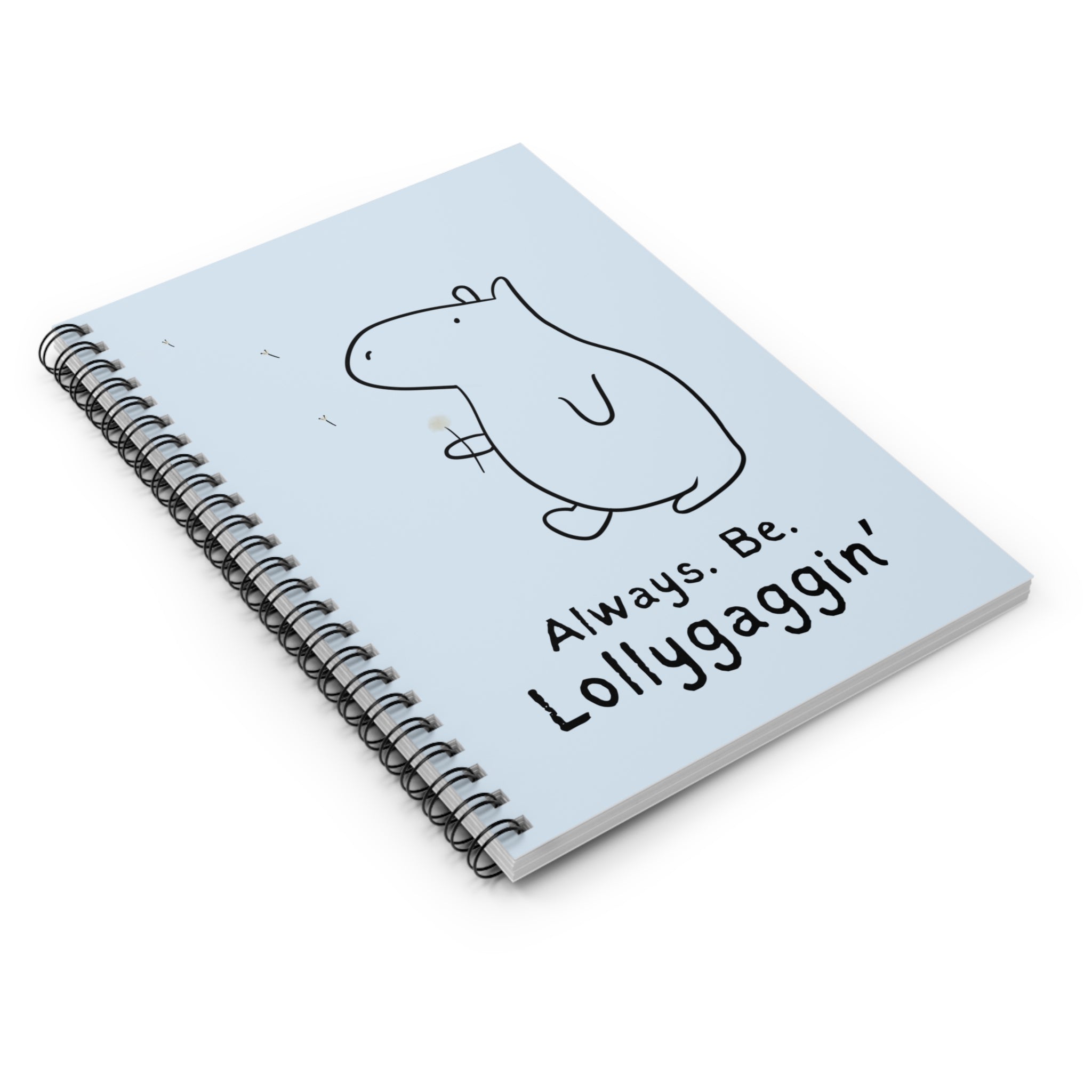Minimalist Capybara Notebook – “Always Be Lollygaggin’” Journal