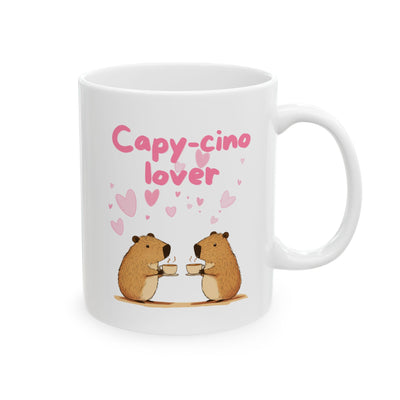 Capybara coffee lover ceramic mug design - view 5