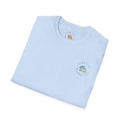 Ocean Chill Capybara Unisex Softstyle T-Shirt - Relaxed Fit Graphic Tee