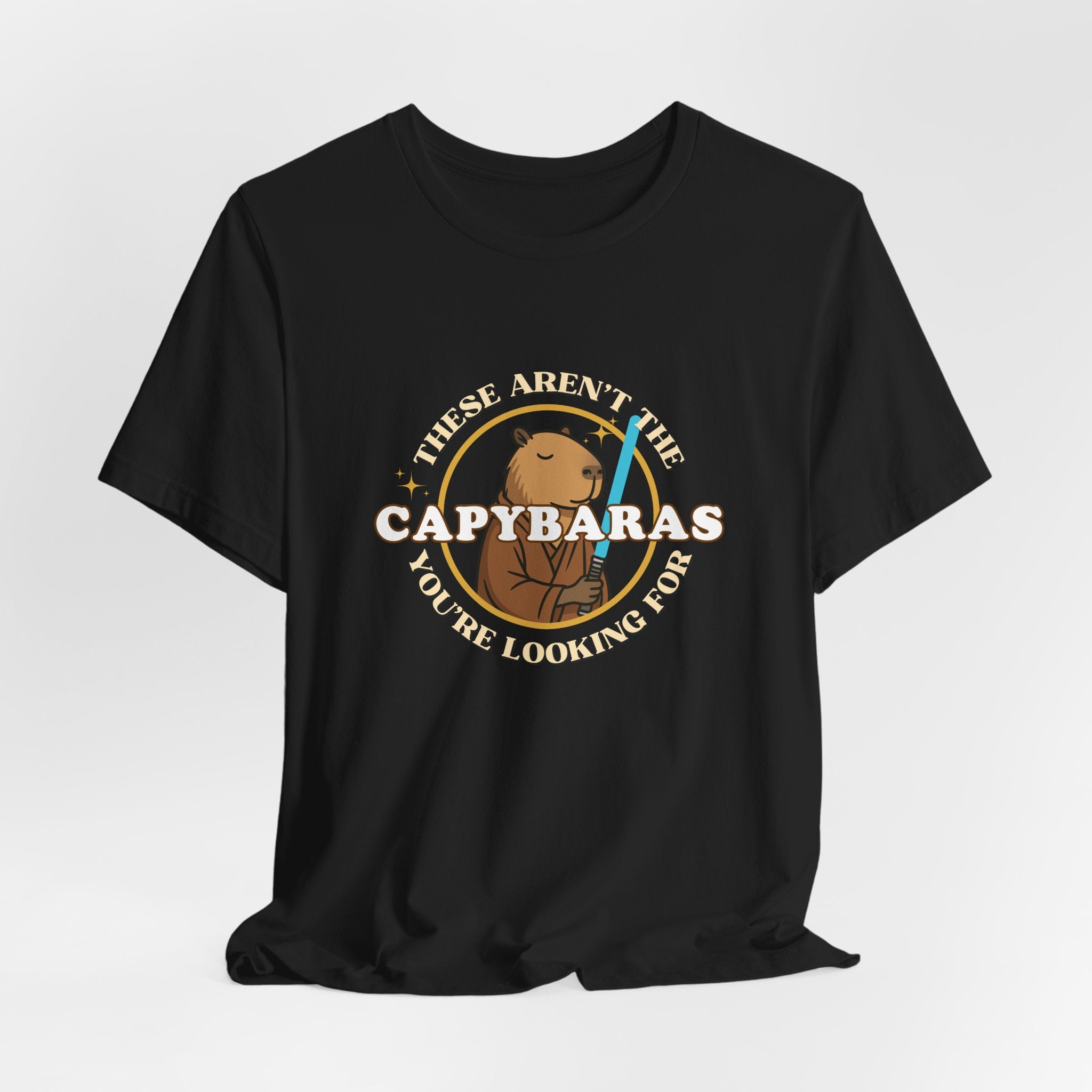 Star Wars Parody Shirt – These Aren’t the Capybaras You’re Looking For – Obi-Wan Capybara – Funny Nerd Gift - Unisex Adult Tee